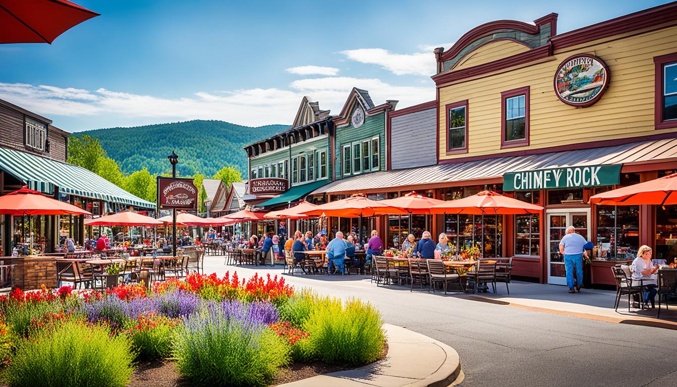 Dining and shopping in Chimney Rock Village