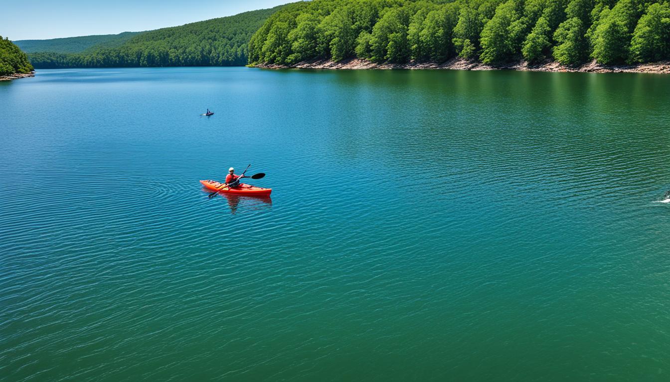 Kayaking on Greers Ferry Lake