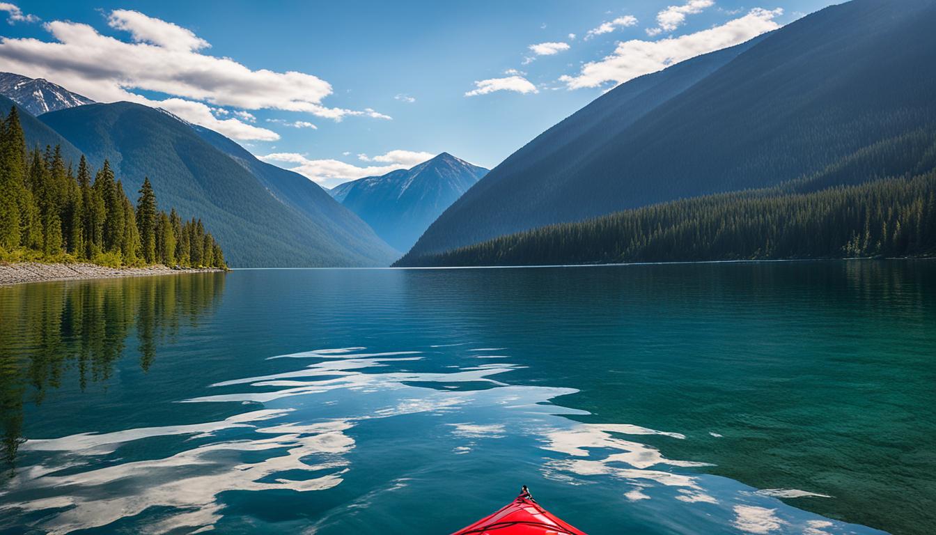 Kayaking on Kootenay Lake