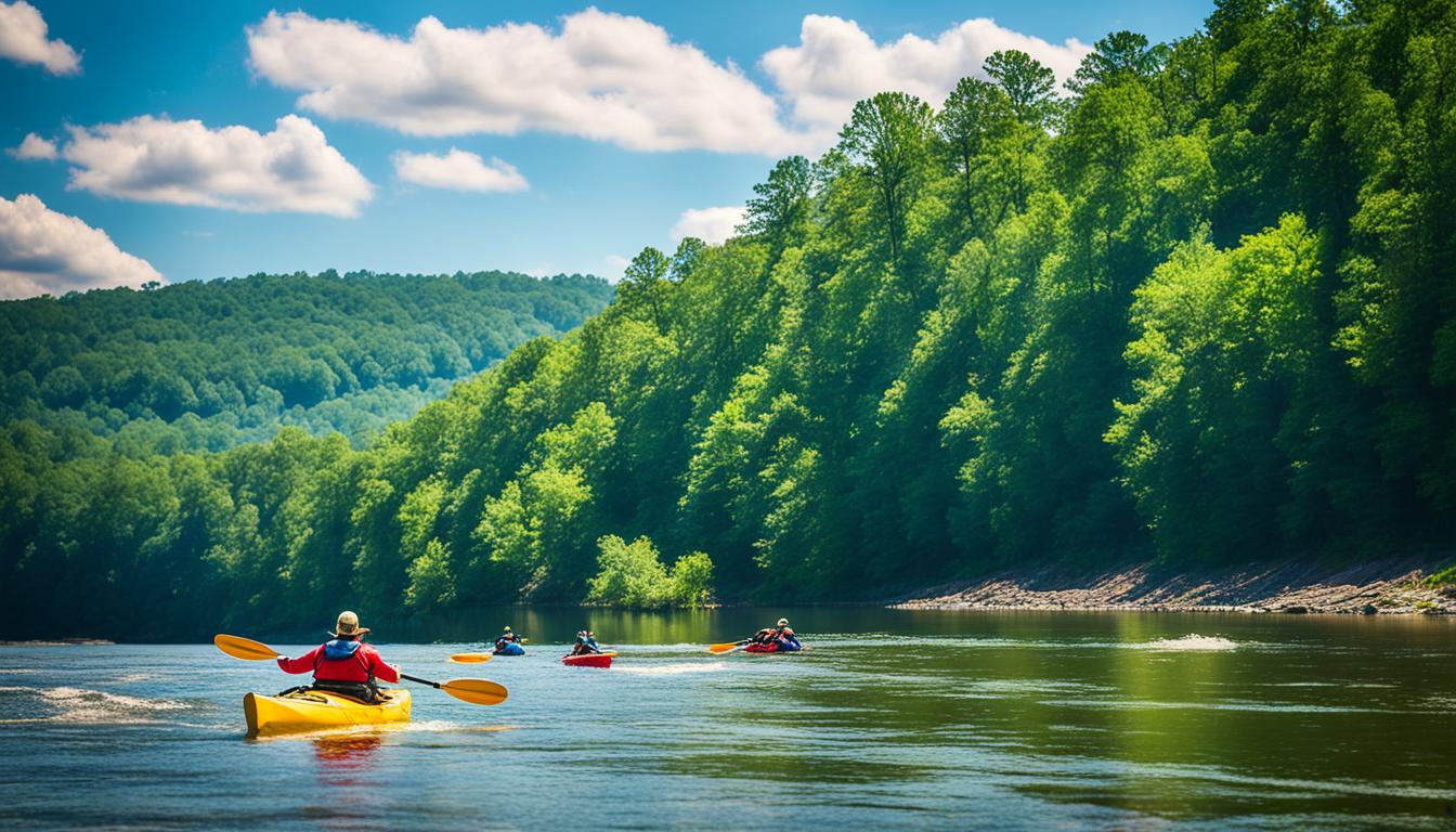 Kayaking on the river