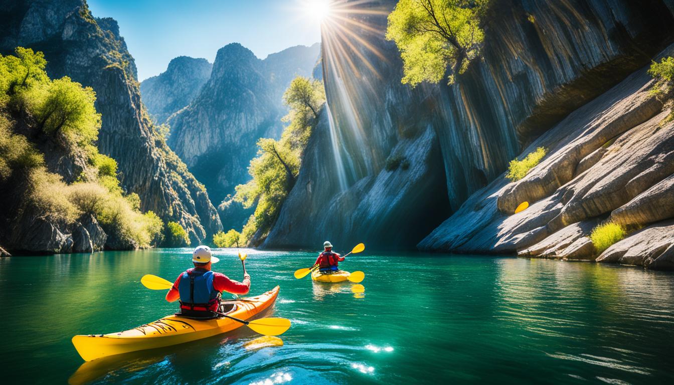 Matka Canyon kayaking