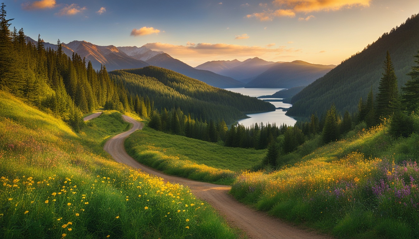 Scenic drive in Cariboo Chilcotin Coast