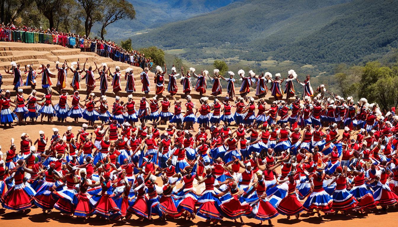 Swazi dancers at Mantenga Cultural Village