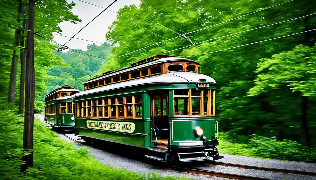 Vintage Trolley Cars at Trolley Museum