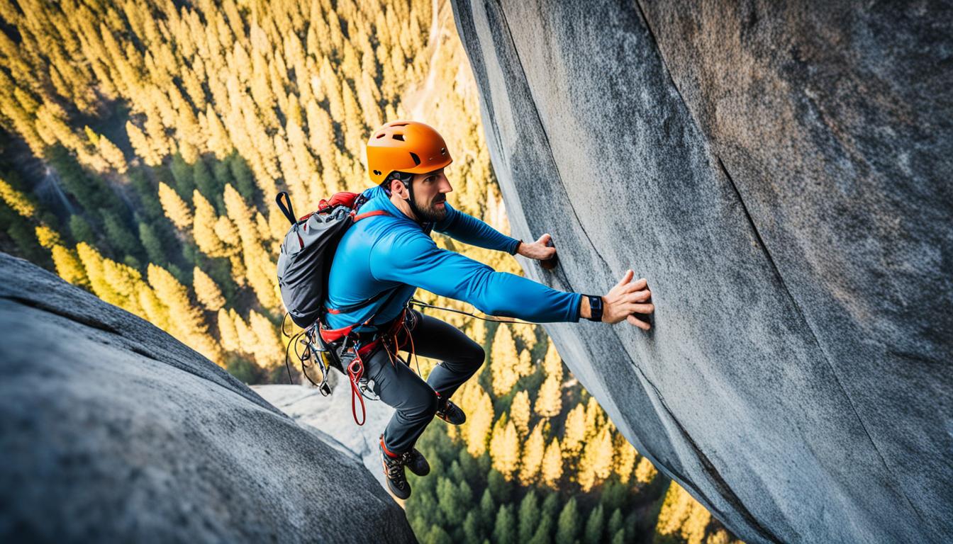 Yosemite rock climbing