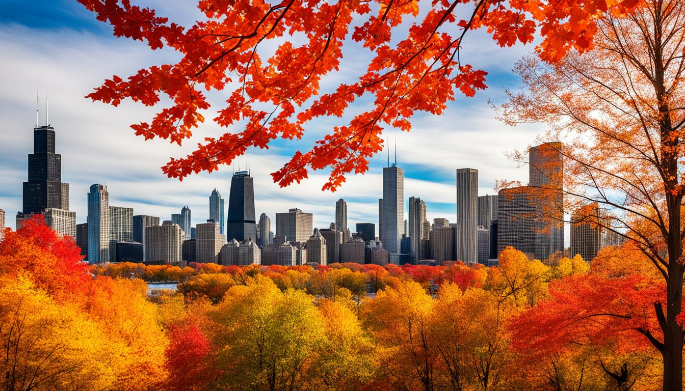 fall foliage in chicago