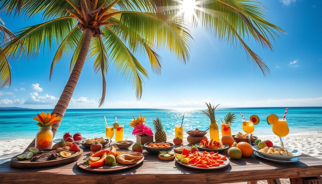 Caribbean beach destinations cuisine