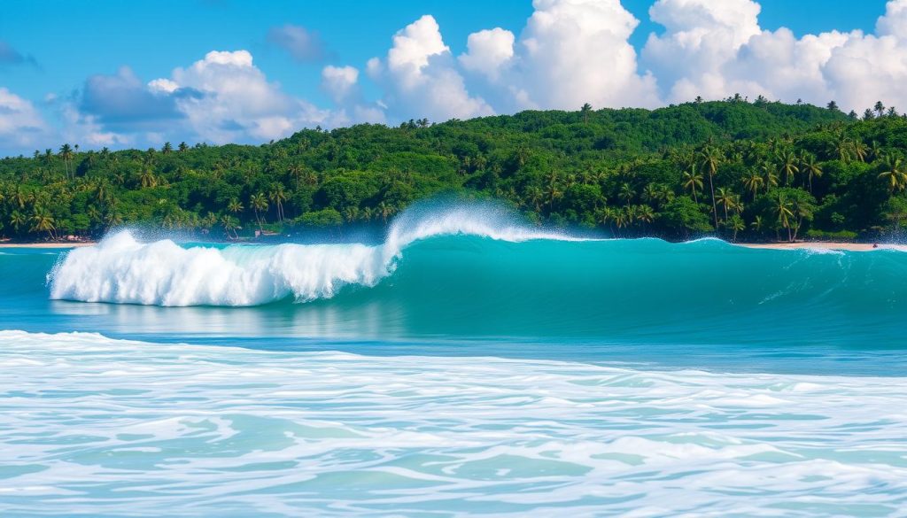 Cloud 9 Surfing Waves in Siargao