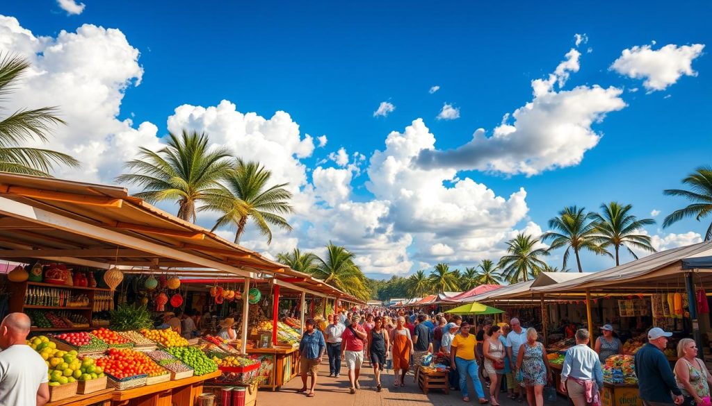 Darwin Market Scene