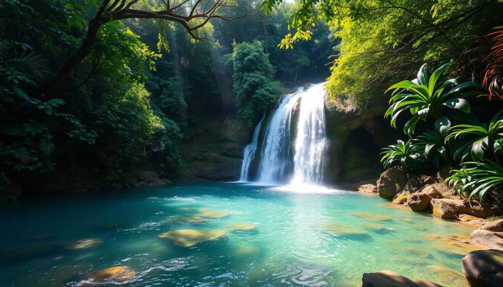 Emerald Pool Waterfall in Dominica