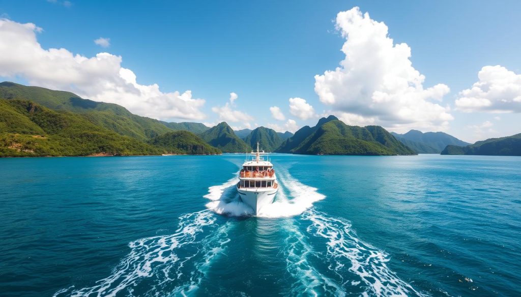 Ferry to Terre-de-Bas Island in Guadeloupe