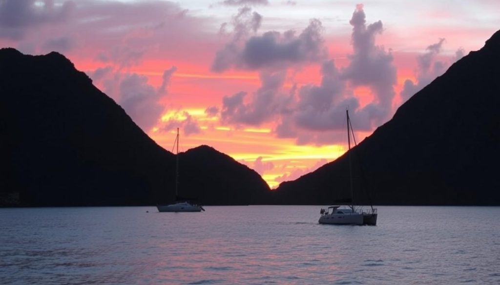 Marigot Bay sunset cruise