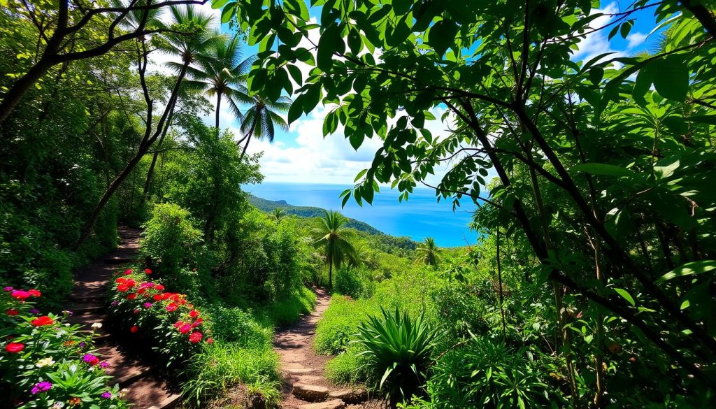 Martinique Hiking Trails Landscape