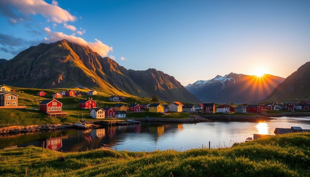 Midnight Sun in Nuuk Greenland