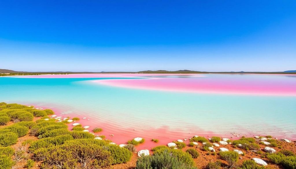 Pink Lakes in Murray-Sunset National Park