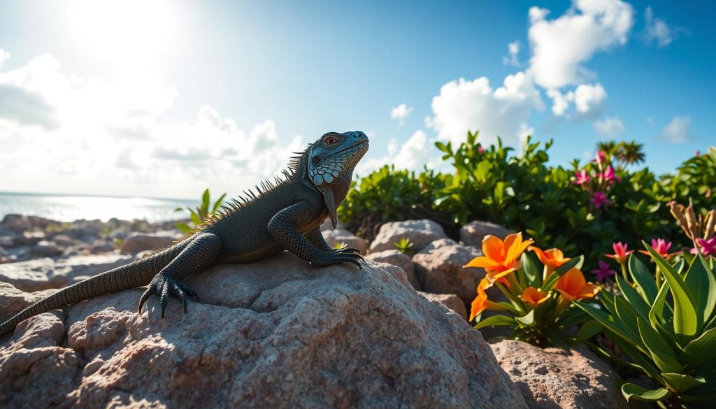 San Salvador Rock Iguana in Great Lake National Park