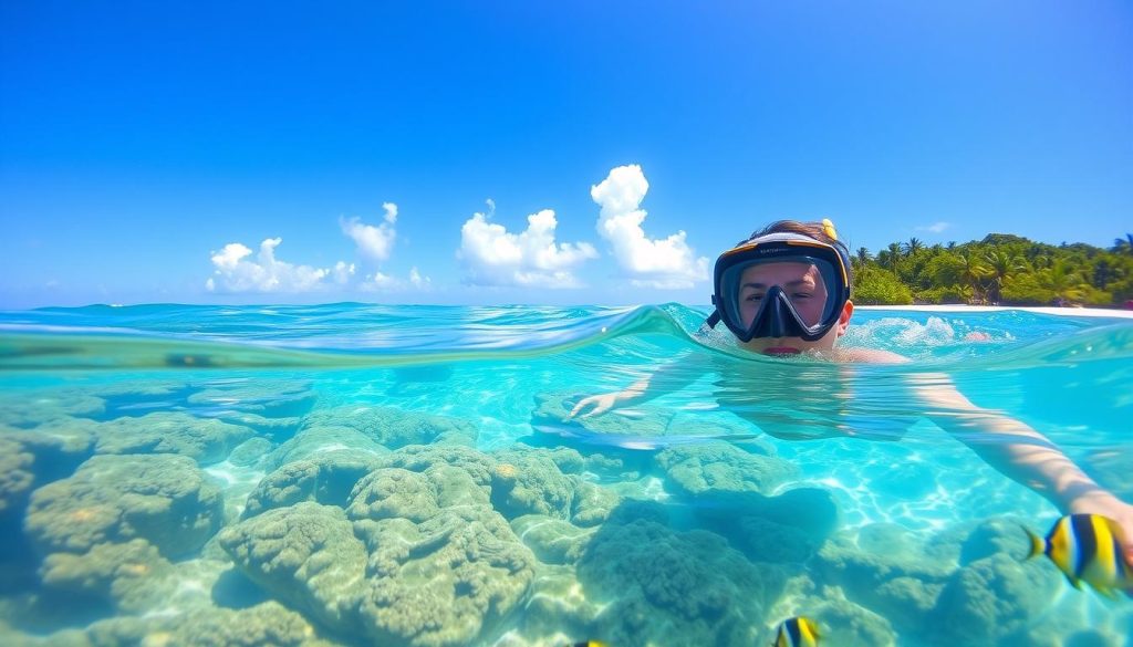 Snorkeling at Maho Beach Caribbean