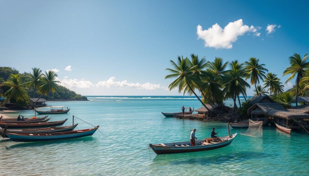 Tagubanhan fishing village scene