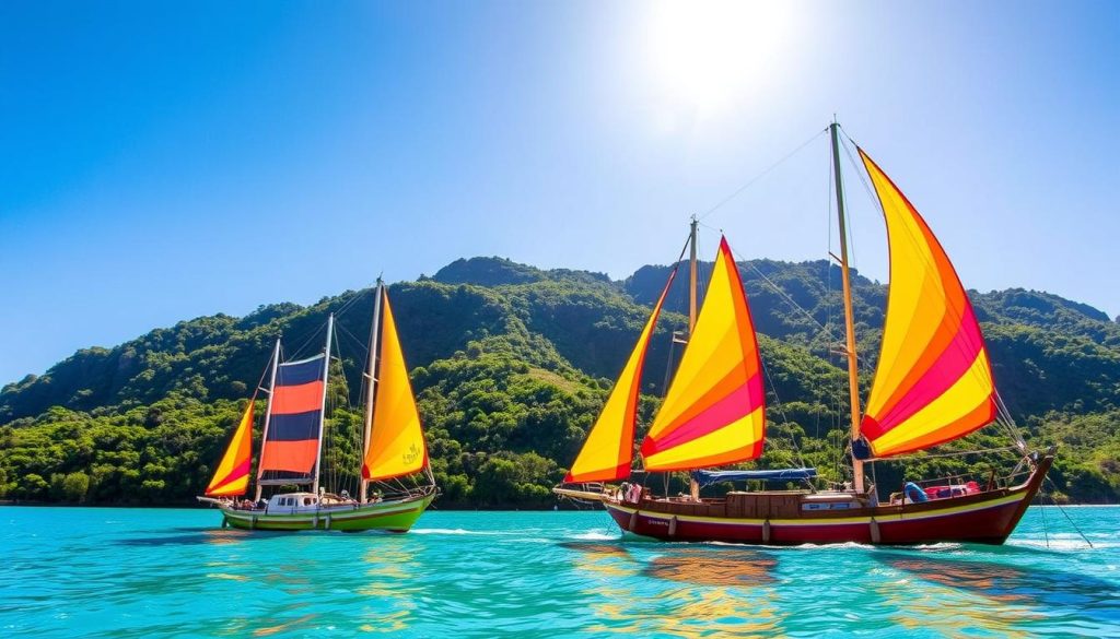 Traditional Vinta Sailing at Great Santa Cruz Island