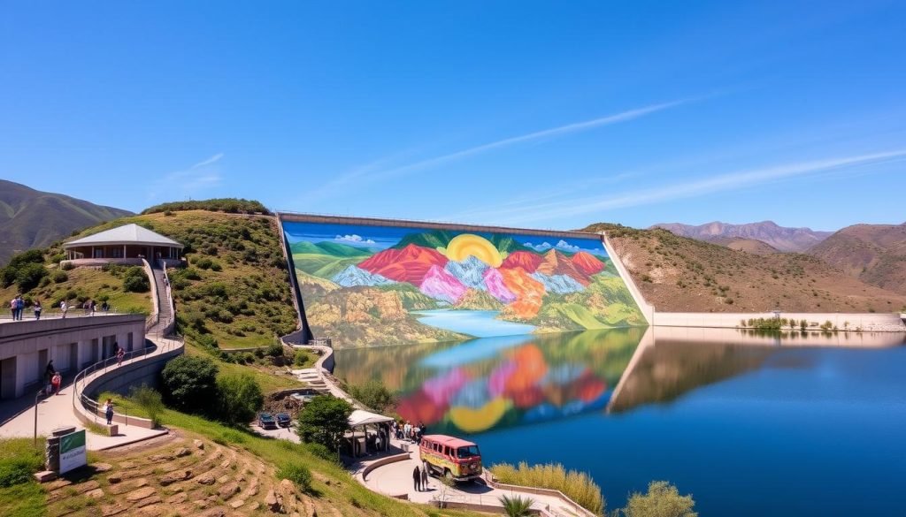 Wellington Dam Mega Mural Ferguson Valley Attractions