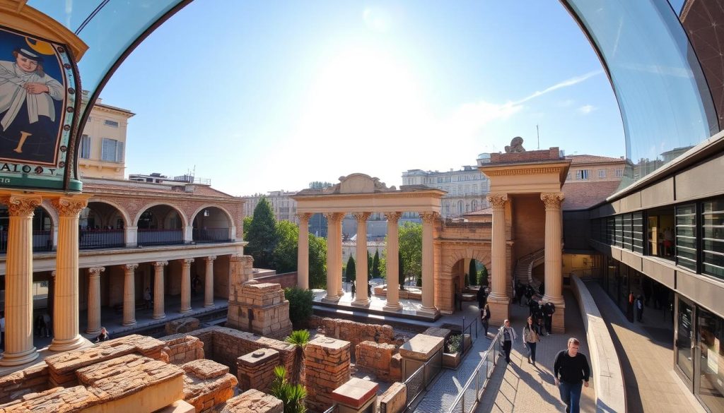 Ancient Serdica Roman Ruins in Sofia Metro