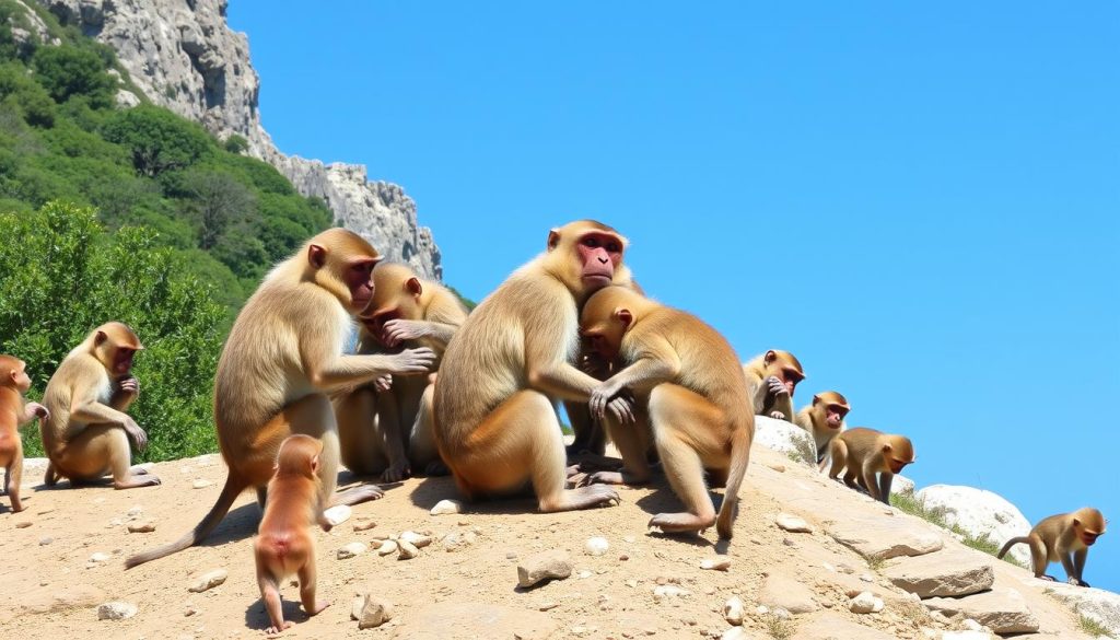 Barbary Macaques in Gibraltar