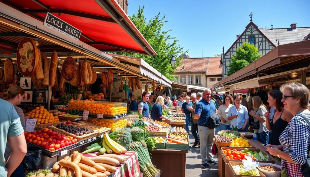 Berlin Food Market Scene