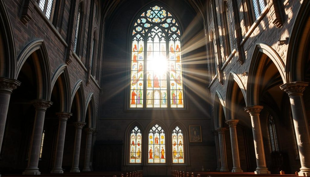 Black Abbey stained glass window