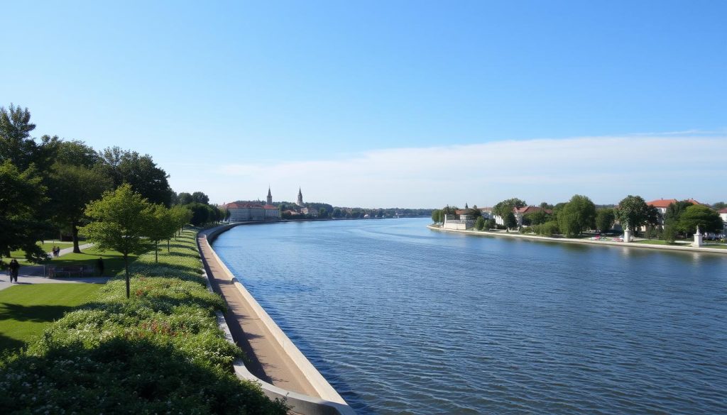 Drava River Promenade in Osijek