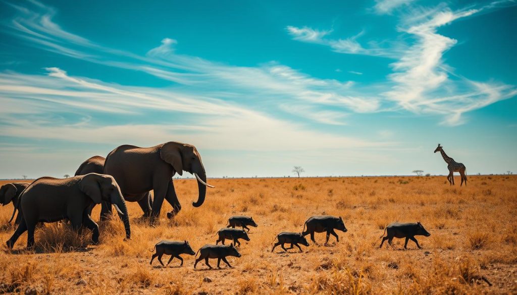 Dry season wildlife in Botswana