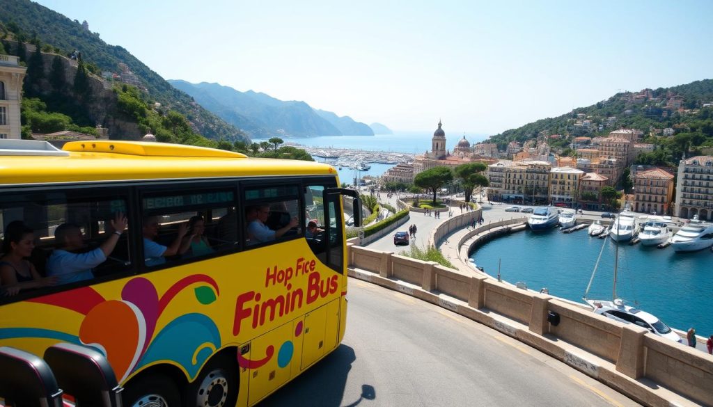 Family-friendly hop-on hop-off bus in Monaco