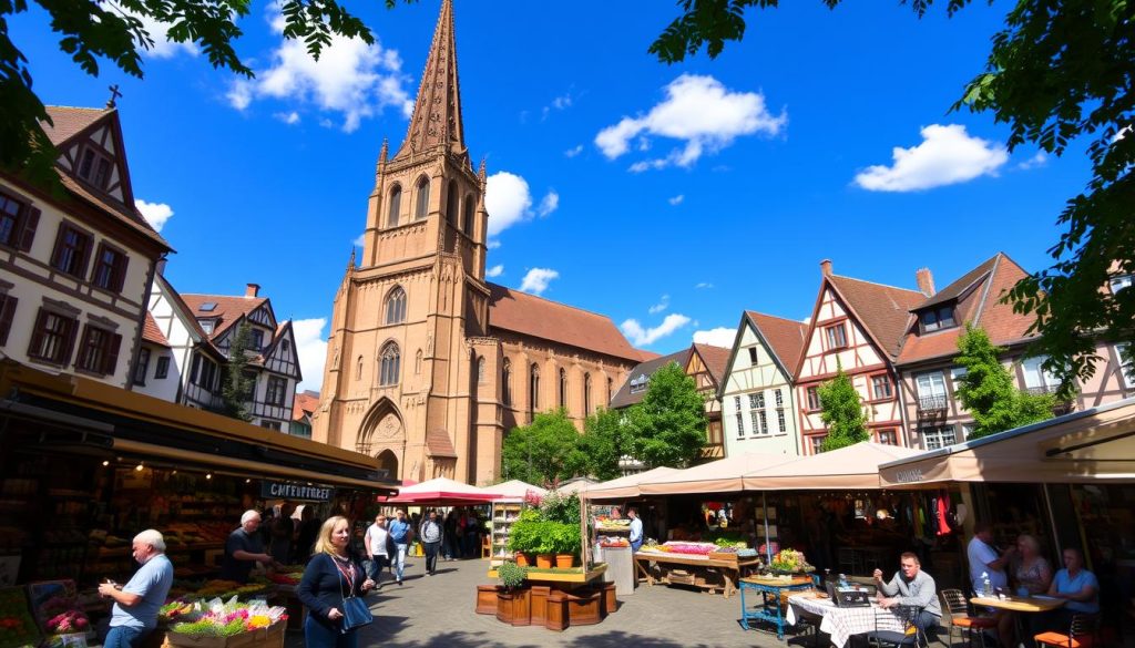 Freiburg Cathedral and Münsterplatz Market