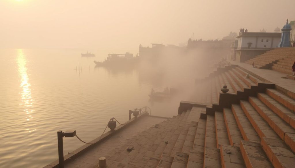 Ganges River Ghats at Sunrise