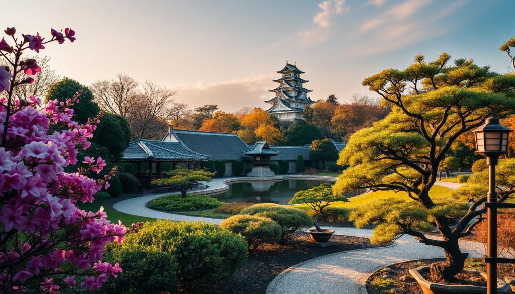 Hiroshima garden and castle