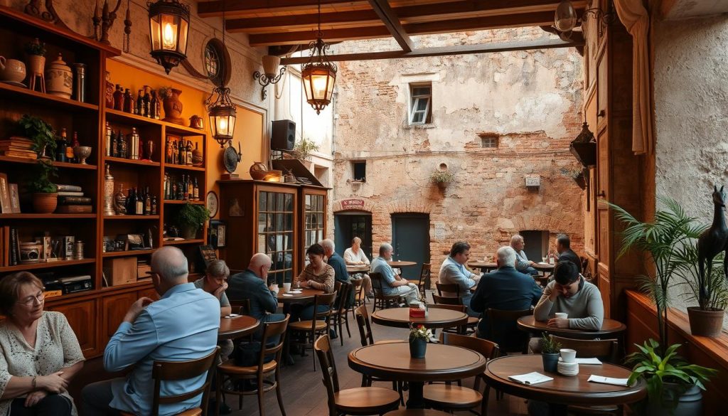 Historic café and ruin bar experience