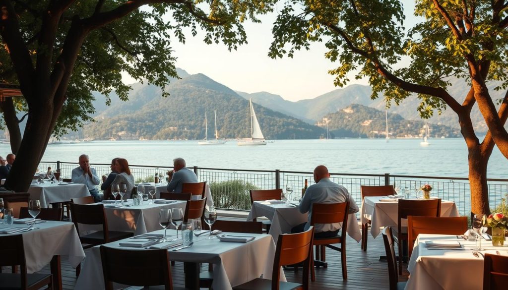 Lakeside dining experience