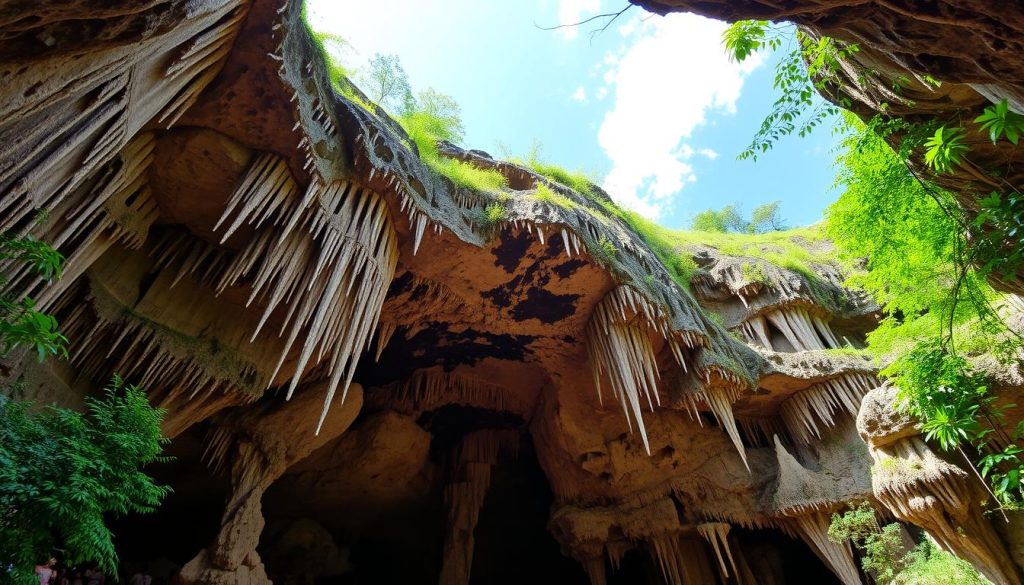 Mawsmai Cave Limestone Formations