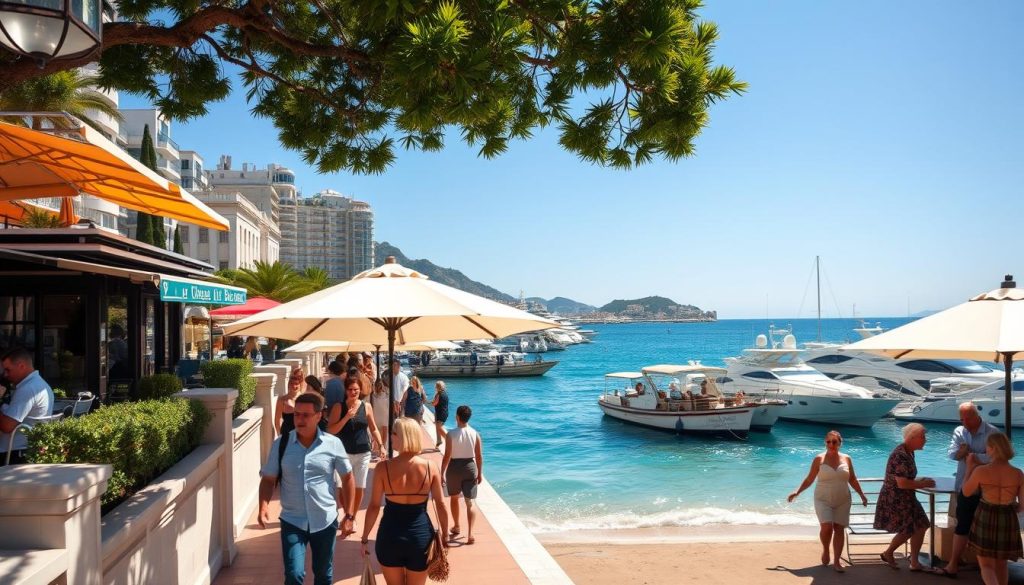 Monaco beach and dining