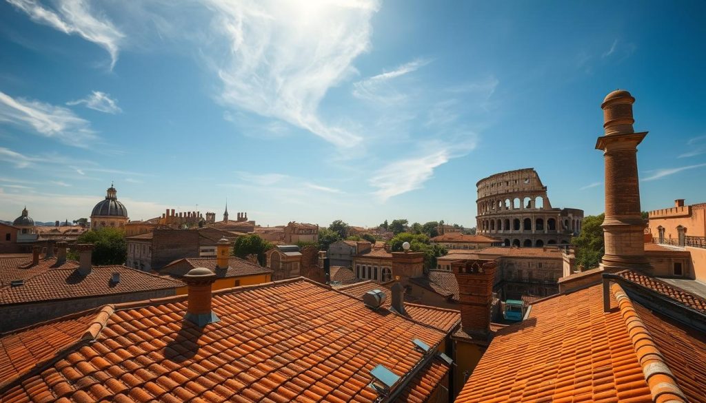 Rome rooftop view