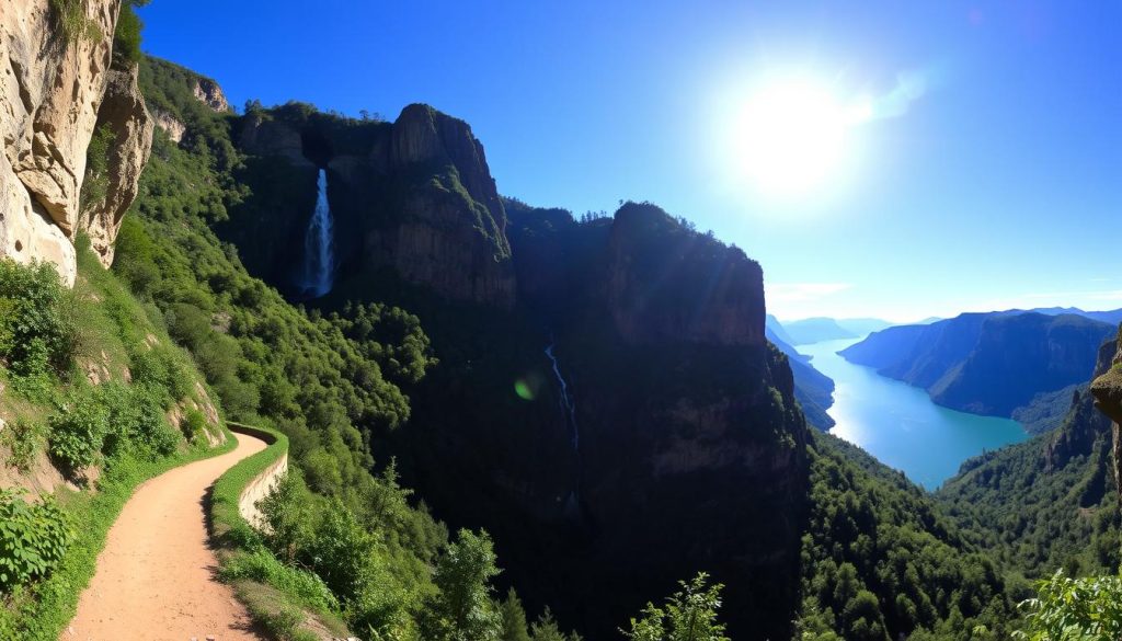 Sandankyo Gorge view