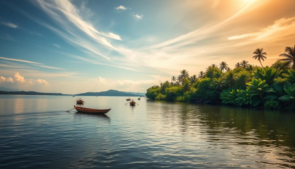 Scenic beauty of Lake Nokoué