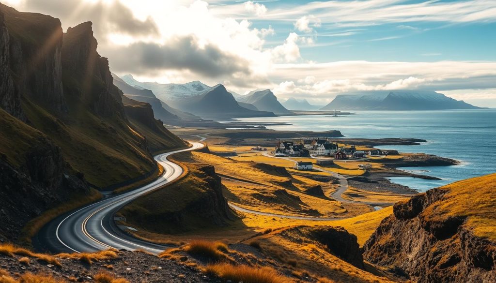 Scenic road trip along the Strandir coast