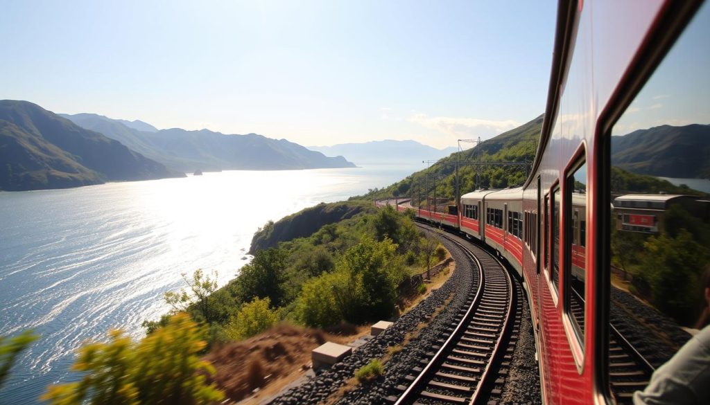 Scenic train ride in Niigata