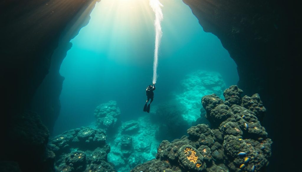 Scuba diving in Blue Hole