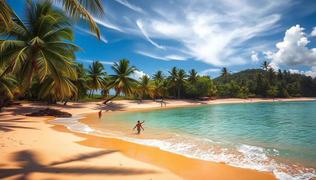 Secluded beach near Las Galeras