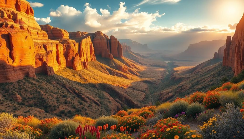 Stunning natural canyons and colorful valleys