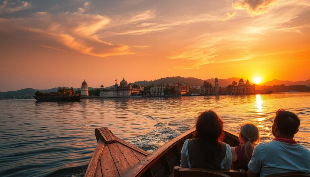 Sunset cruise on Lake Pichola