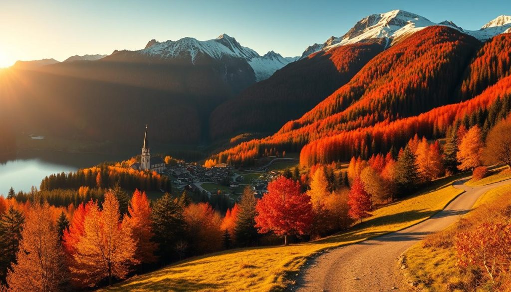 Switzerland autumn scenery