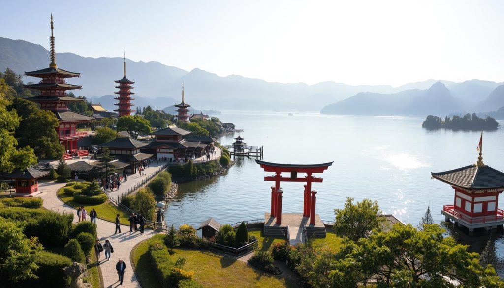 Temples and shrines around Lake Biwa