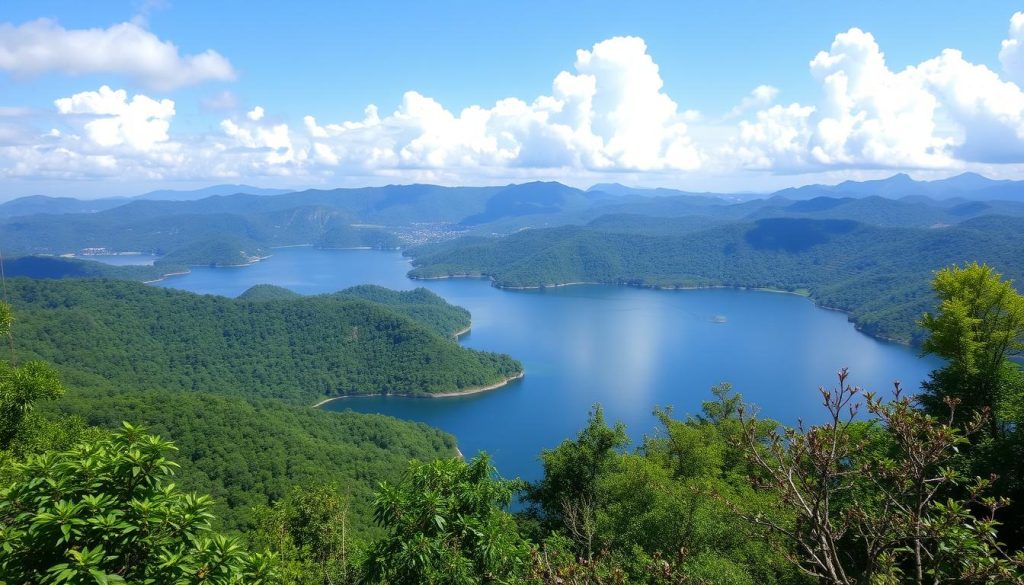 Umiam Lake Scenic View in Meghalaya